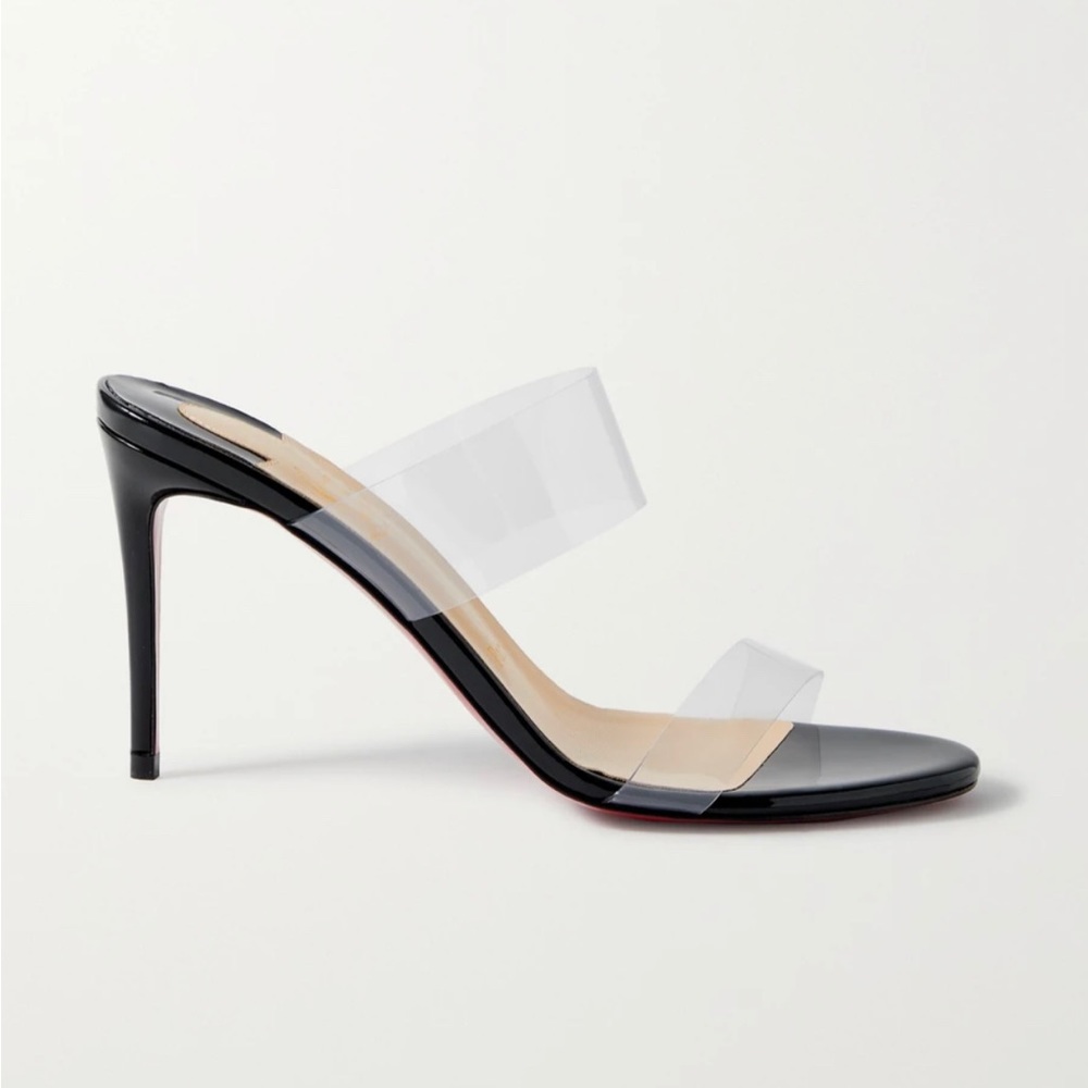 SOLD! New Christian Louboutin Just Nothing 85mm Black Patent sz 42